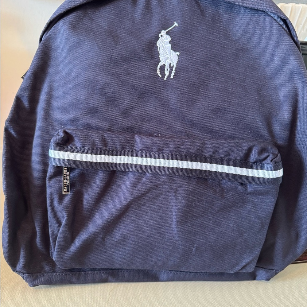 Polo by Ralph Lauren Navy Backpack with White Logo